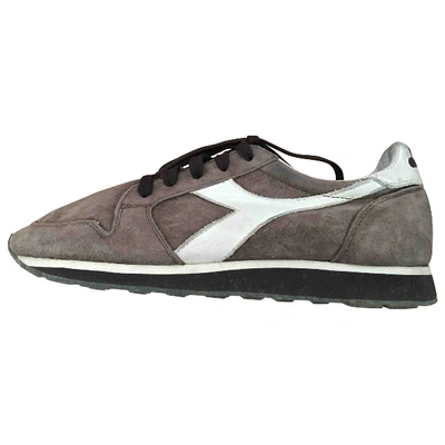 Pre-owned Diadora Trainers In Brown