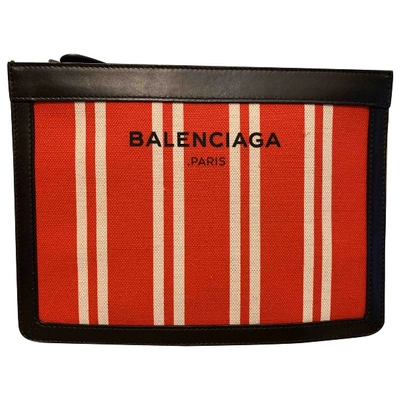 Pre-owned Balenciaga Cloth Clutch Bag In Multicolour