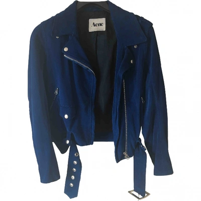 Pre-owned Acne Studios Biker Jacket In Blue