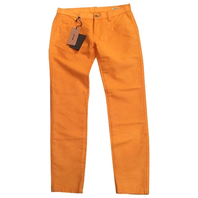 Pre-owned Miu Miu Slim Jeans In Orange