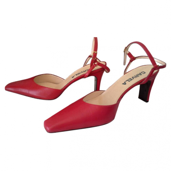 Pre-Owned Kurt Geiger Red Leather Heels | ModeSens