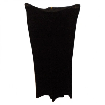 Pre-owned French Connection Velvet Mid-length Skirt In Black