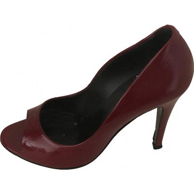 Pre-owned Pierre Hardy Patent Leather Heels In Red