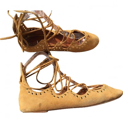 Pre-owned Isabel Marant Ballet Flats In Camel