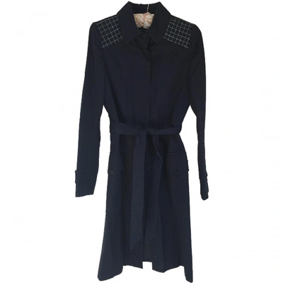 Pre-owned Paul & Joe Trench Coat In Navy