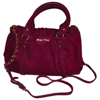 Pre-owned Miu Miu Miu Confidential Leather Crossbody Bag In Pink