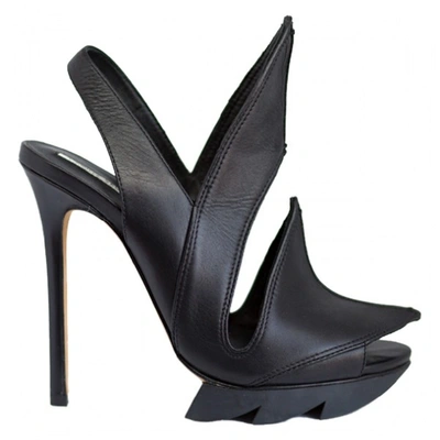 Pre-owned Camilla Skovgaard Leather Sandal In Black