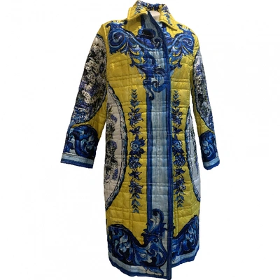 Pre-owned Dolce & Gabbana Silk Coat In Multicolour