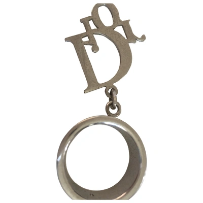 Pre-owned Dior Oblique Silver Metal Ring