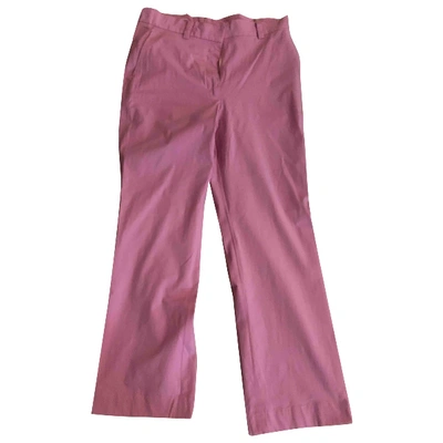 Pre-owned Jil Sander Straight Pants In Pink