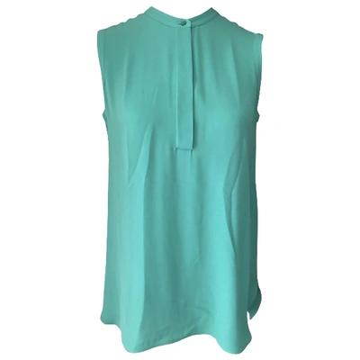 Pre-owned Loro Piana Silk Top In Turquoise