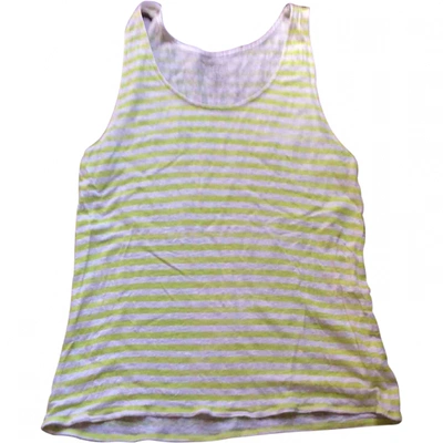 Pre-owned Majestic Linen Vest In Green