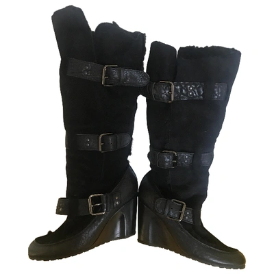 Pre-owned Fendi Snow Boots In Black