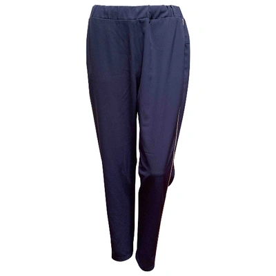Pre-owned Fabiana Filippi Straight Pants In Blue