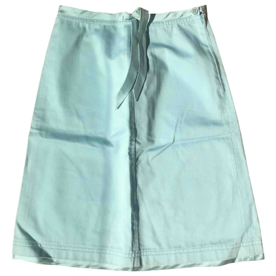 Pre-owned Tara Jarmon Mid-length Skirt In Turquoise