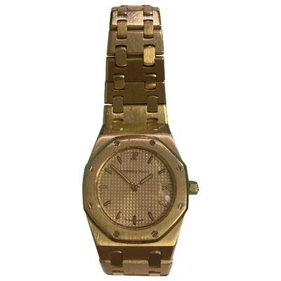 Pre-owned Audemars Piguet Royal Oak Lady Gold Yellow Gold Watch