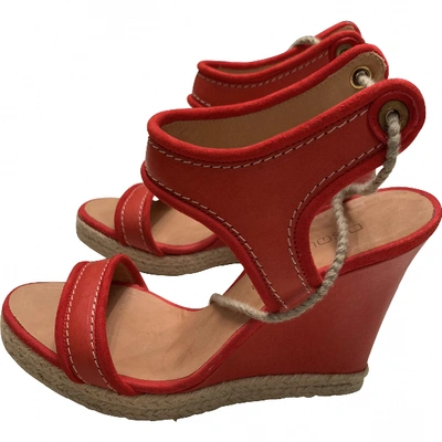 Pre-owned Dsquared2 Leather Sandals In Red
