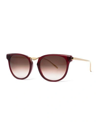 Thierry Lasry Gummy Oversized Square Sunglasses In Dark Red