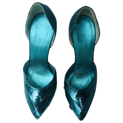 Pre-owned Nina Ricci Blue Leather Heels