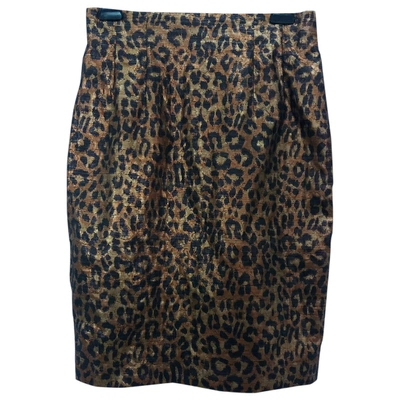 Pre-owned Karl Lagerfeld Mid-length Skirt In Gold