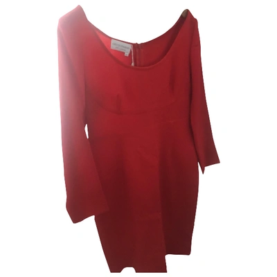 Pre-owned Gio' Guerreri Wool Mini Dress In Red