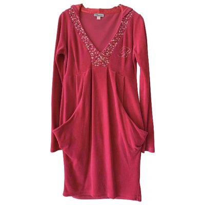 Pre-owned Blumarine Velvet Mid-length Dress In Pink