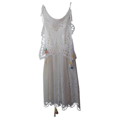 Pre-owned Chloé Linen Mid-length Dress In White