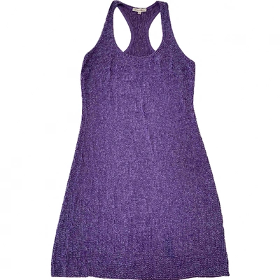 Pre-owned P.a.r.o.s.h Silk Mini Dress In Purple