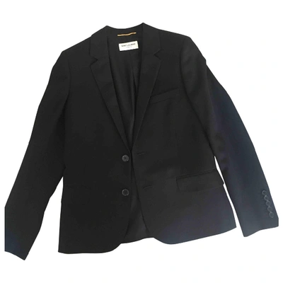 Pre-owned Saint Laurent Wool Blazer In Black