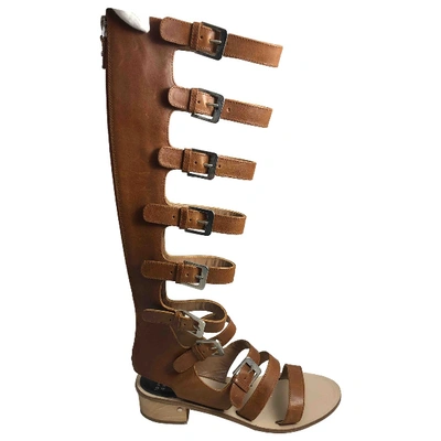 Pre-owned Laurence Dacade Leather Sandal In Brown