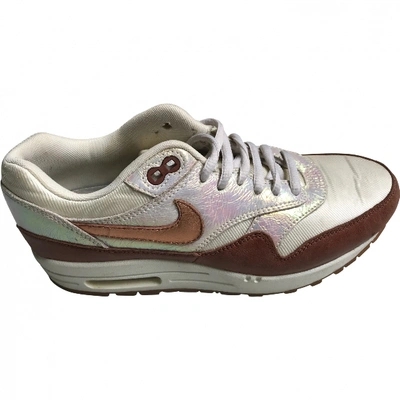 Pre-owned Nike Air Max 1 Cloth Trainers In Metallic