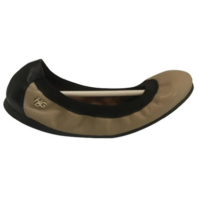 Pre-owned Givenchy Leather Ballet Flats In Beige