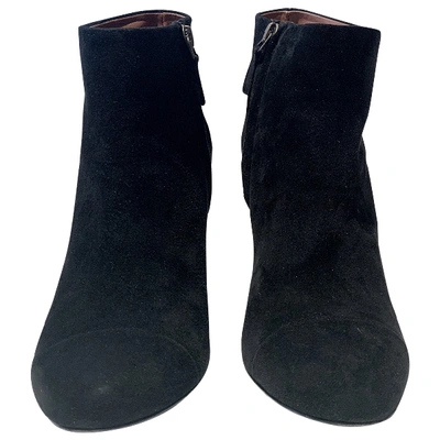 Pre-owned Michel Vivien Black Suede Ankle Boots