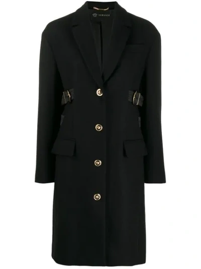 Versace Verzierter Mantel In A1008  Black