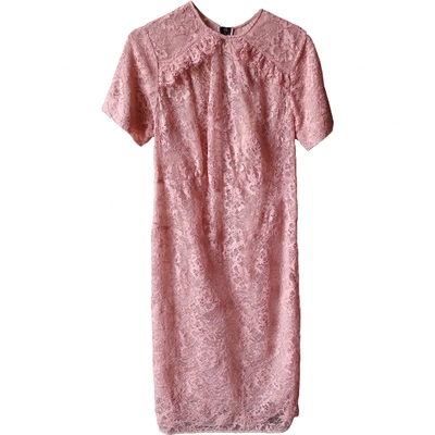 Pre-owned Burberry Lace Mid-length Dress In Pink