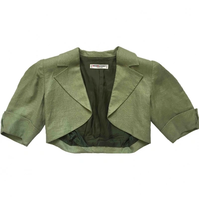 Pre-owned Saint Laurent Linen Short Vest In Green