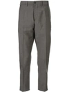 N°21 Cropped Tapered Trousers In Grey