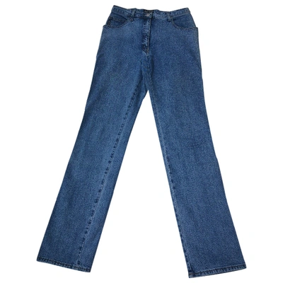 Pre-owned Armani Jeans Slim Pants In Blue