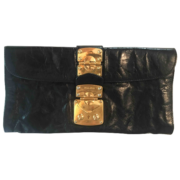 miu miu black clutch bag