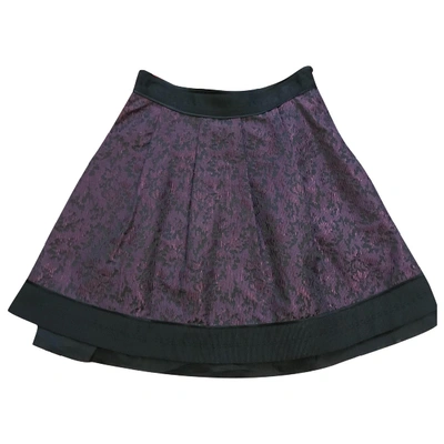 Pre-owned Diane Von Furstenberg Mid-length Skirt In Burgundy