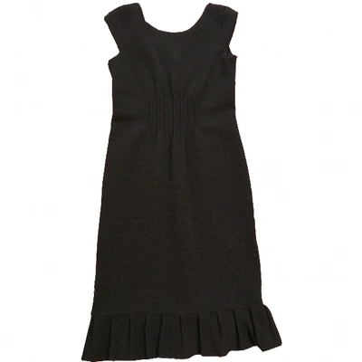 Pre-owned Emporio Armani Wool Mid-length Dress In Black
