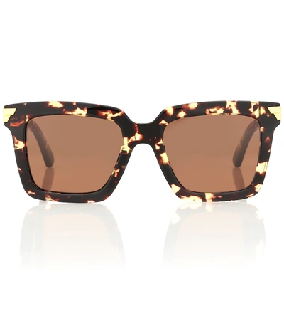 Bottega Veneta Square Tortoiseshell-acetate Sunglasses In Brown
