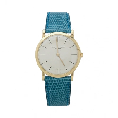 Pre-owned Audemars Piguet Blue Yellow Gold Watch