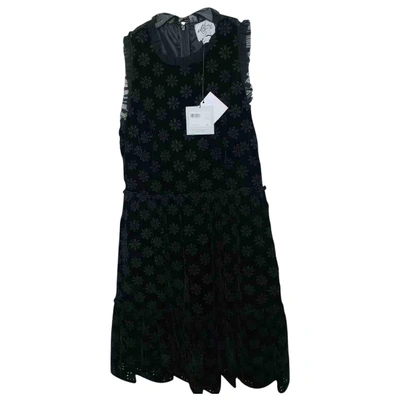 Pre-owned Kate Spade Velvet Mid-length Dress In Black