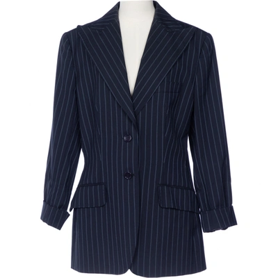 Pre-owned Dolce & Gabbana Wool Blazer In Navy