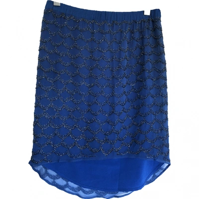 Pre-owned Joie Silk Mid-length Skirt In Blue