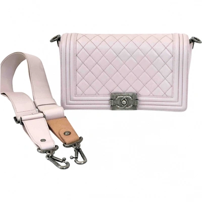 Pre-owned Chanel Boy Pink Leather Handbag