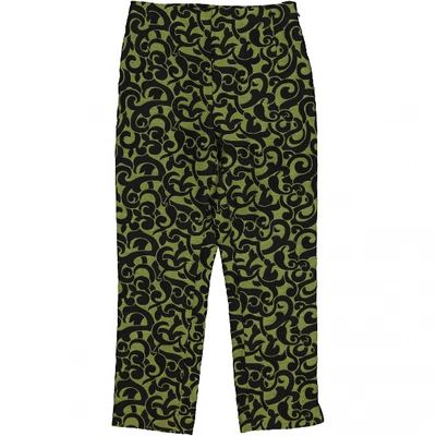 Pre-owned Prada Slim Pants In Green