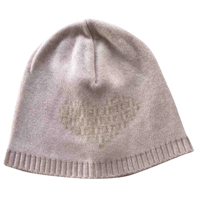 Pre-owned Fendi Cashmere Beanie In Pink