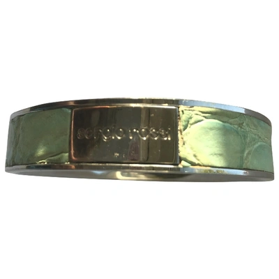 Pre-owned Sergio Rossi Green Steel Bracelet